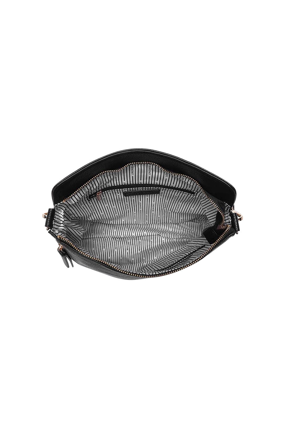 Product shot of the Nadia Shoulder Bag in colour Black (Black), detail