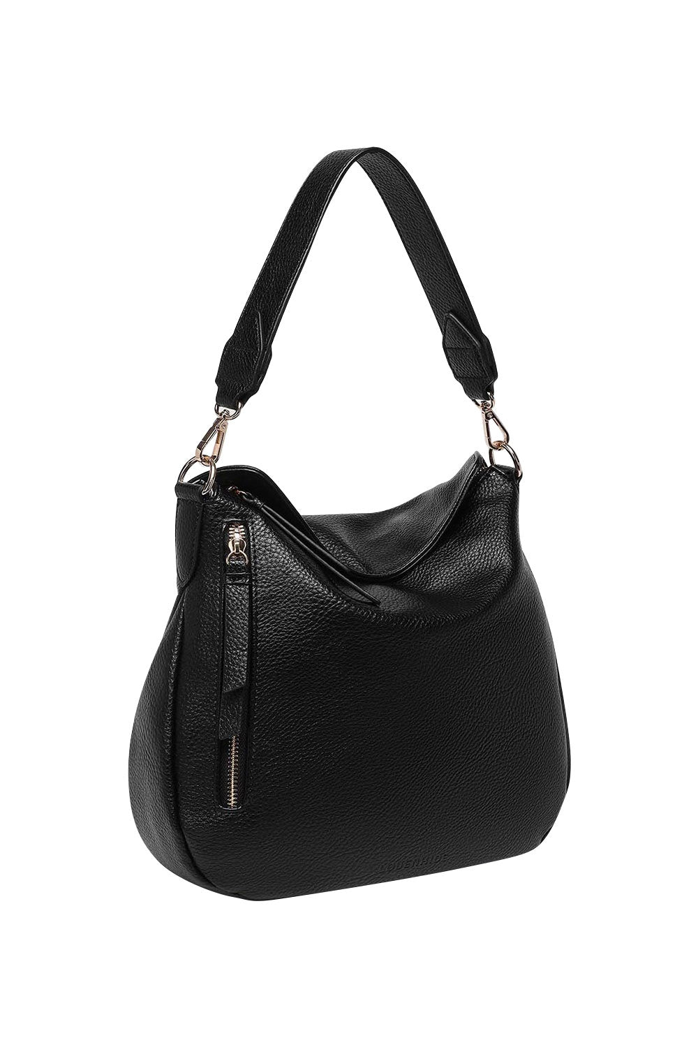 Product shot of the Nadia Shoulder Bag in colour Black (Black), detail