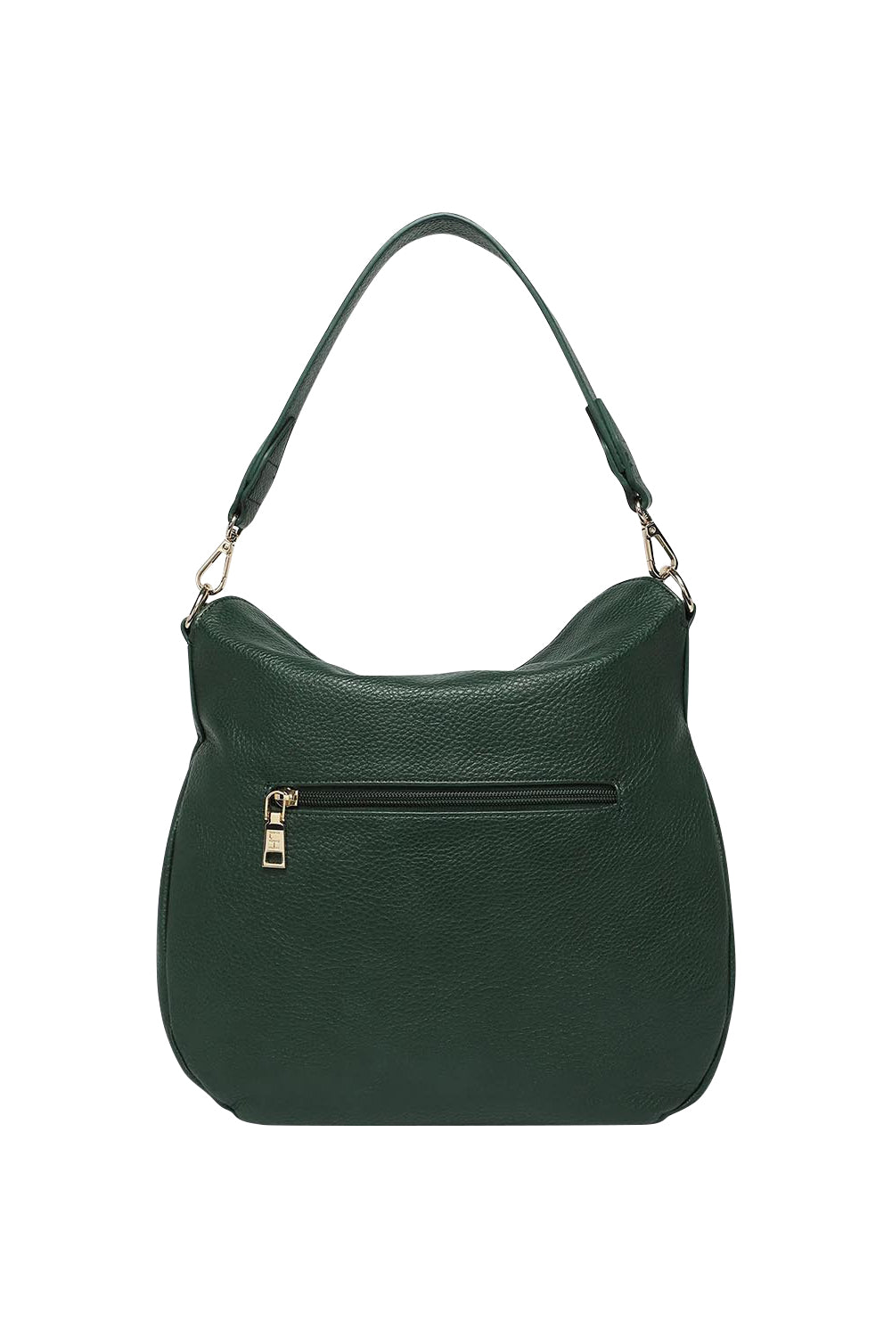 Product shot of the Nadia Shoulder Bag in colour Forestgrn (Green), from the back