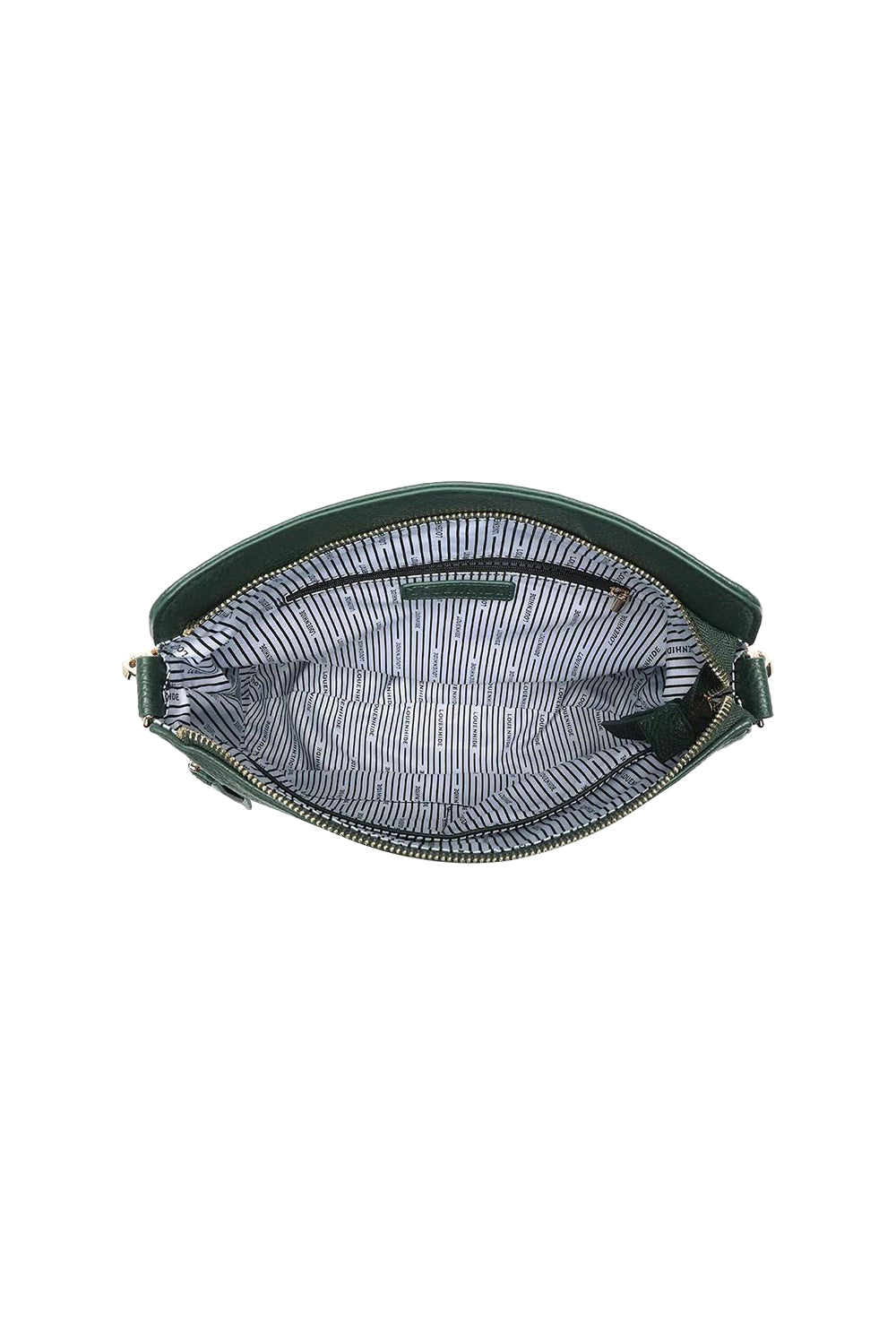 Product shot of the Nadia Shoulder Bag in colour Forestgrn (Green), detail