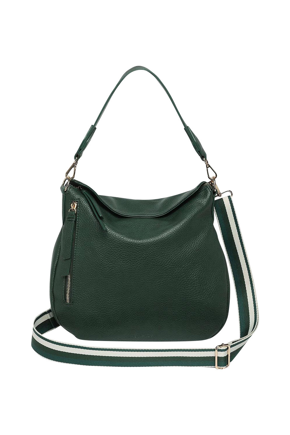 Product shot of the Nadia Shoulder Bag in colour Forestgrn (Green), from the front