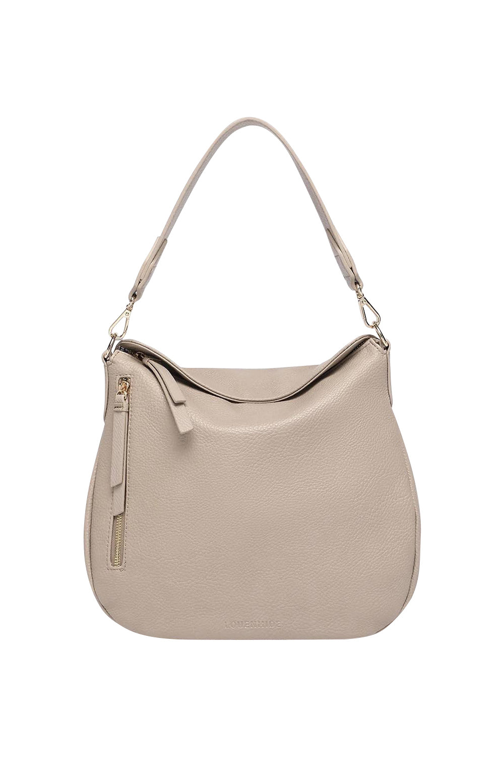 Product shot of the Nadia Shoulder Bag in colour Malt, detail