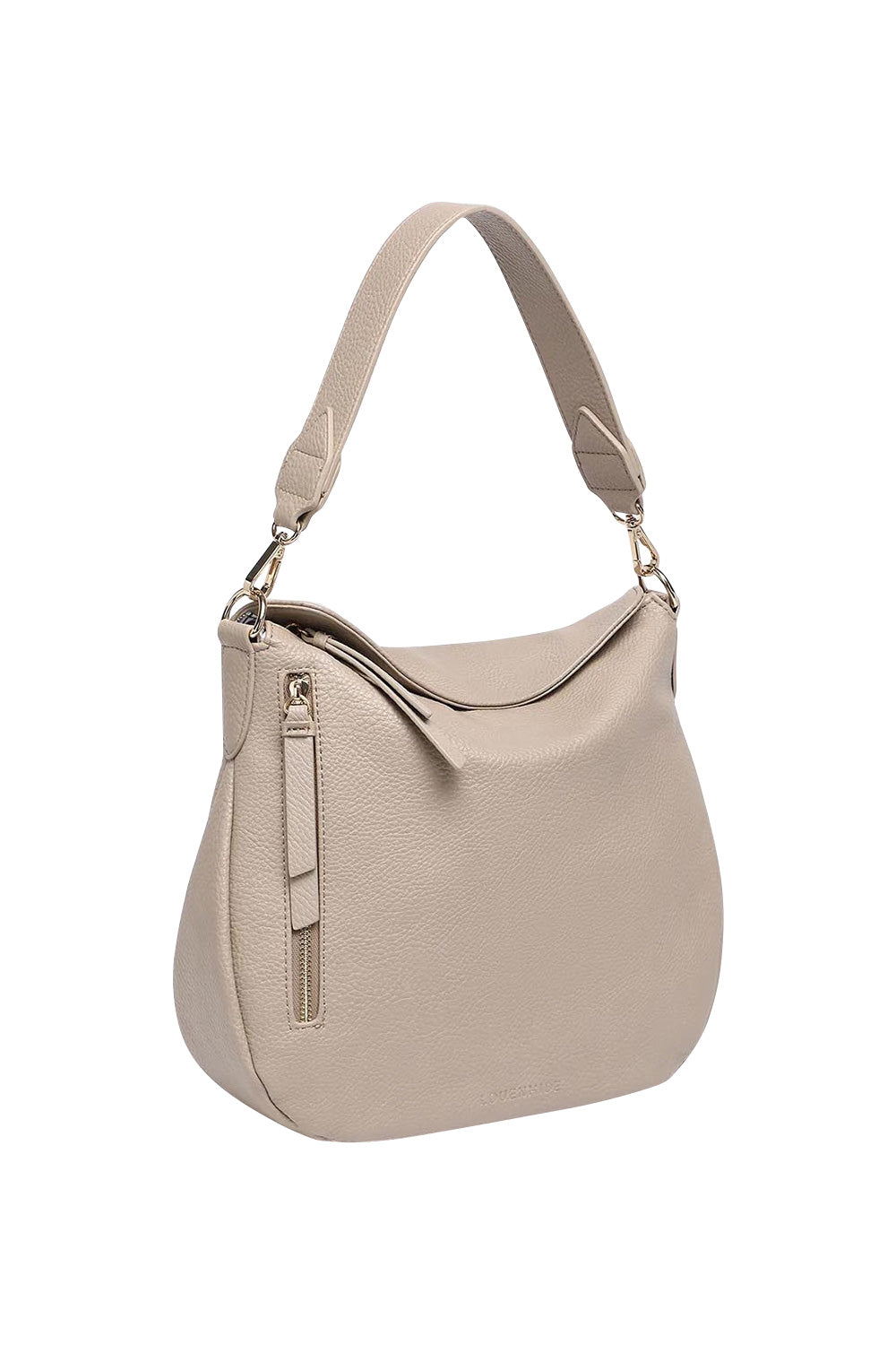 Product shot of the Nadia Shoulder Bag in colour Malt, detail