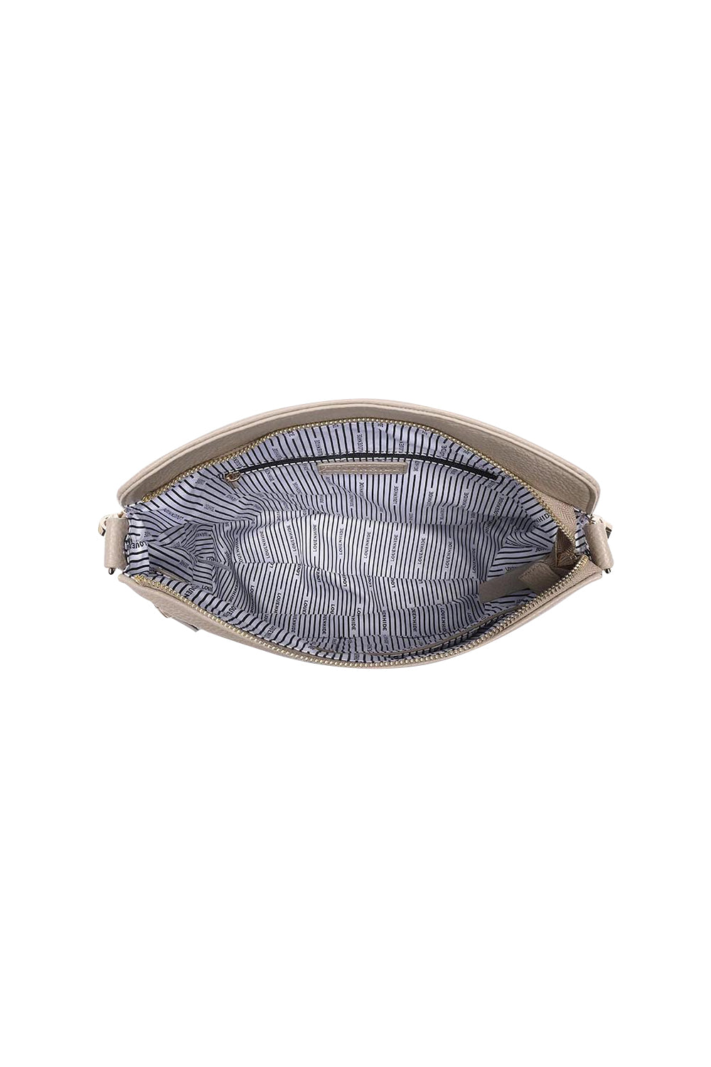 Product shot of the Nadia Shoulder Bag in colour Malt, detail
