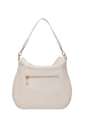 Product shot of the Nadia Shoulder Bag in colour Vanilla, from the back