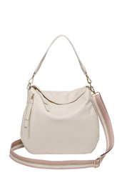 Product shot of the Nadia Shoulder Bag in colour Vanilla, from the front