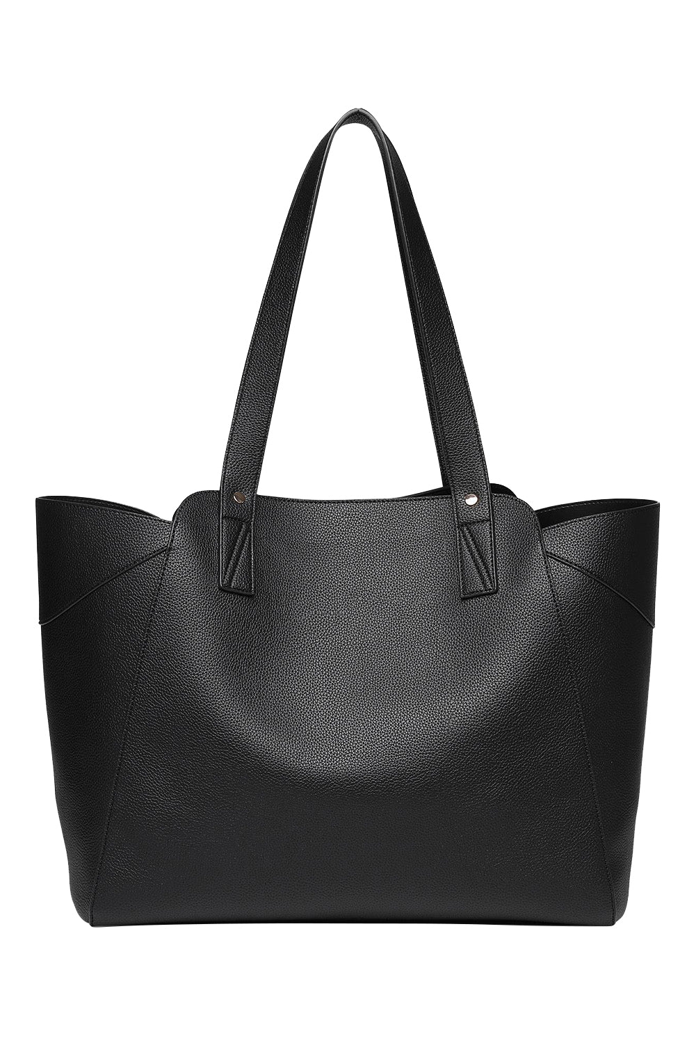 Product shot of the Parisian Shopper Bag in colour Black (Black), from the front