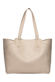 Product shot of the Parisian Shopper Bag in colour Stone, from the back