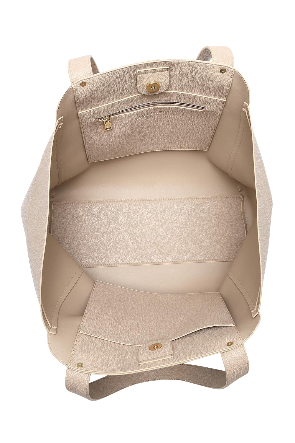 Product shot of the Parisian Shopper Bag in colour Stone, detail
