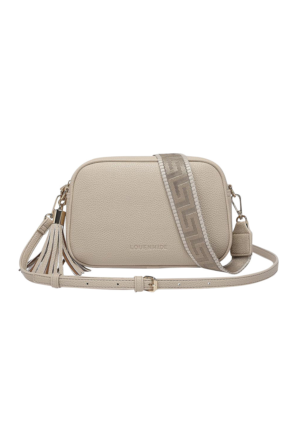 Product shot of the Jacinta Gia Crossbody Bag in colour Biscotti, from the front