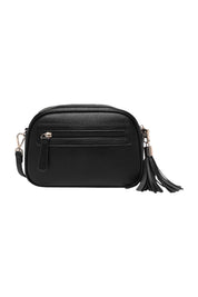 Product shot of the Jacinta Gia Crossbody Bag in colour Black (Black), from the back