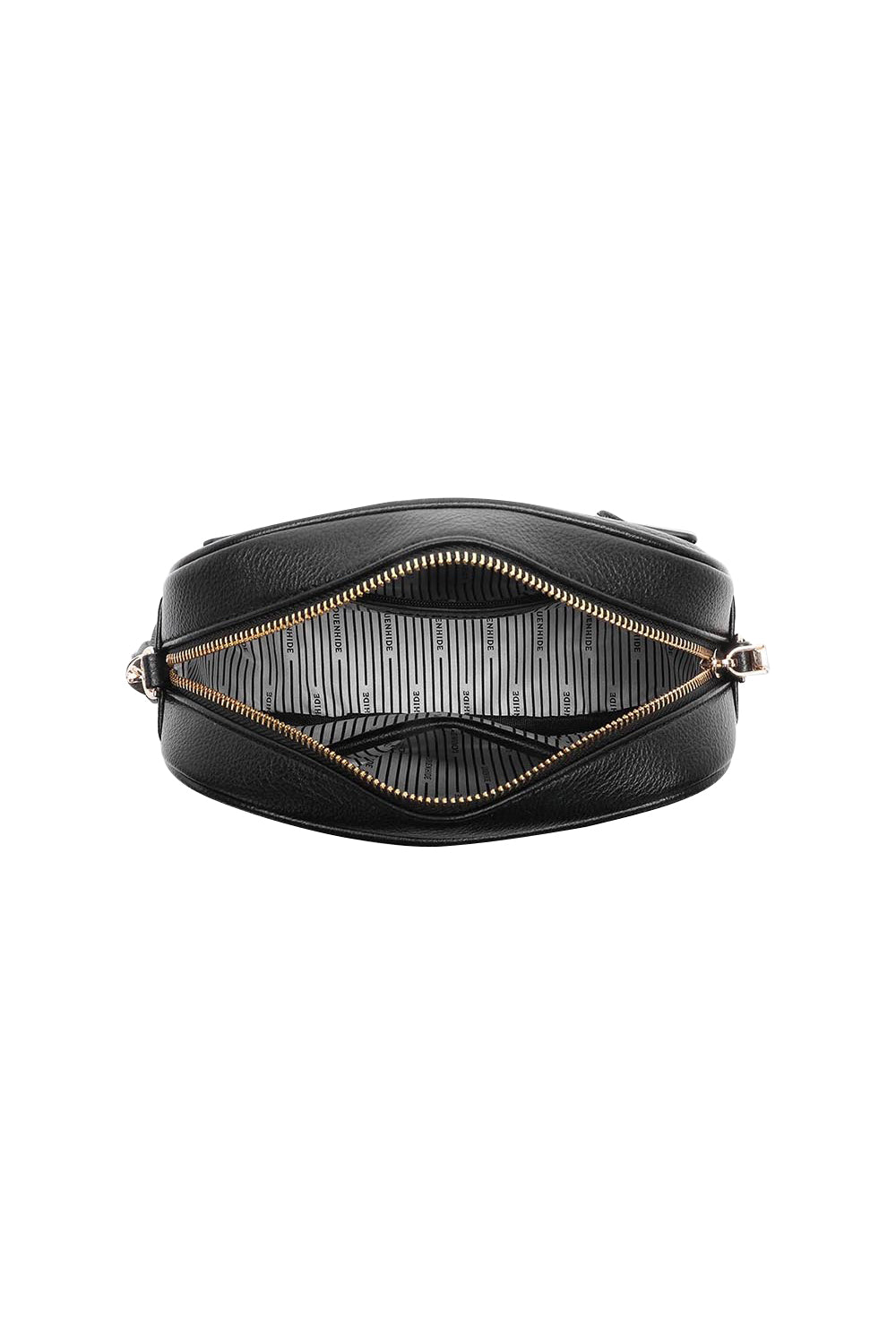 Product shot of the Jacinta Gia Crossbody Bag in colour Black (Black), detail