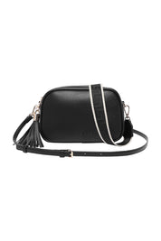 Product shot of the Jacinta Gia Crossbody Bag in colour Black (Black), from the front