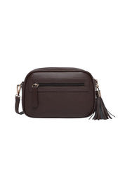 Product shot of the Jacinta Gia Crossbody Bag in colour Chocolate, from the back