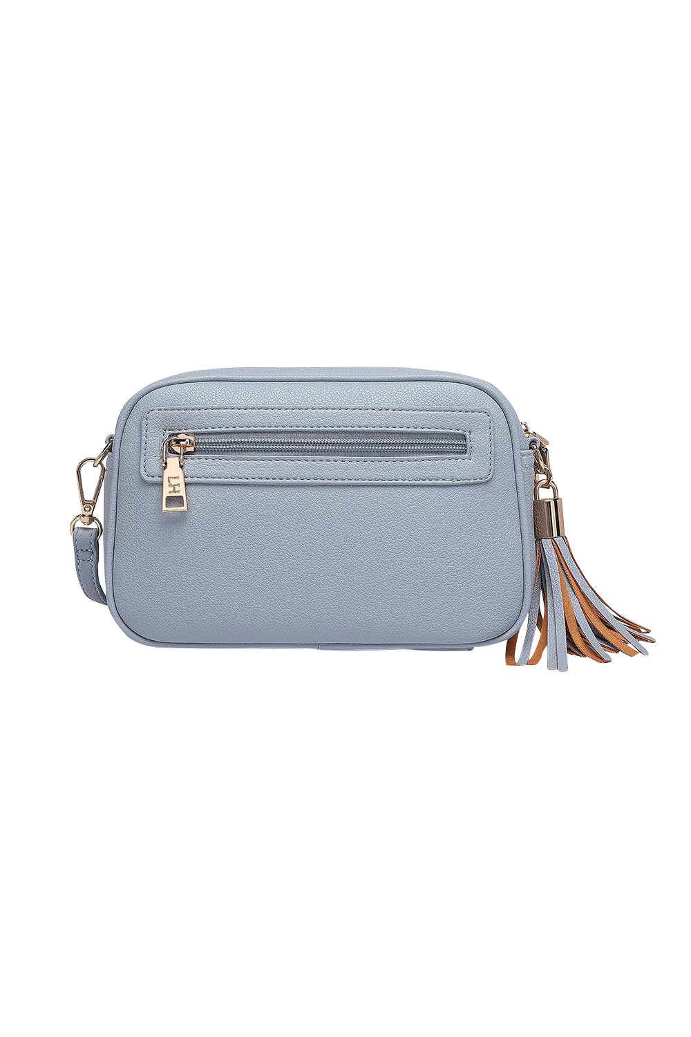 Product shot of the Jacinta Gia Crossbody Bag in colour Cloudblue (Blue), from the back