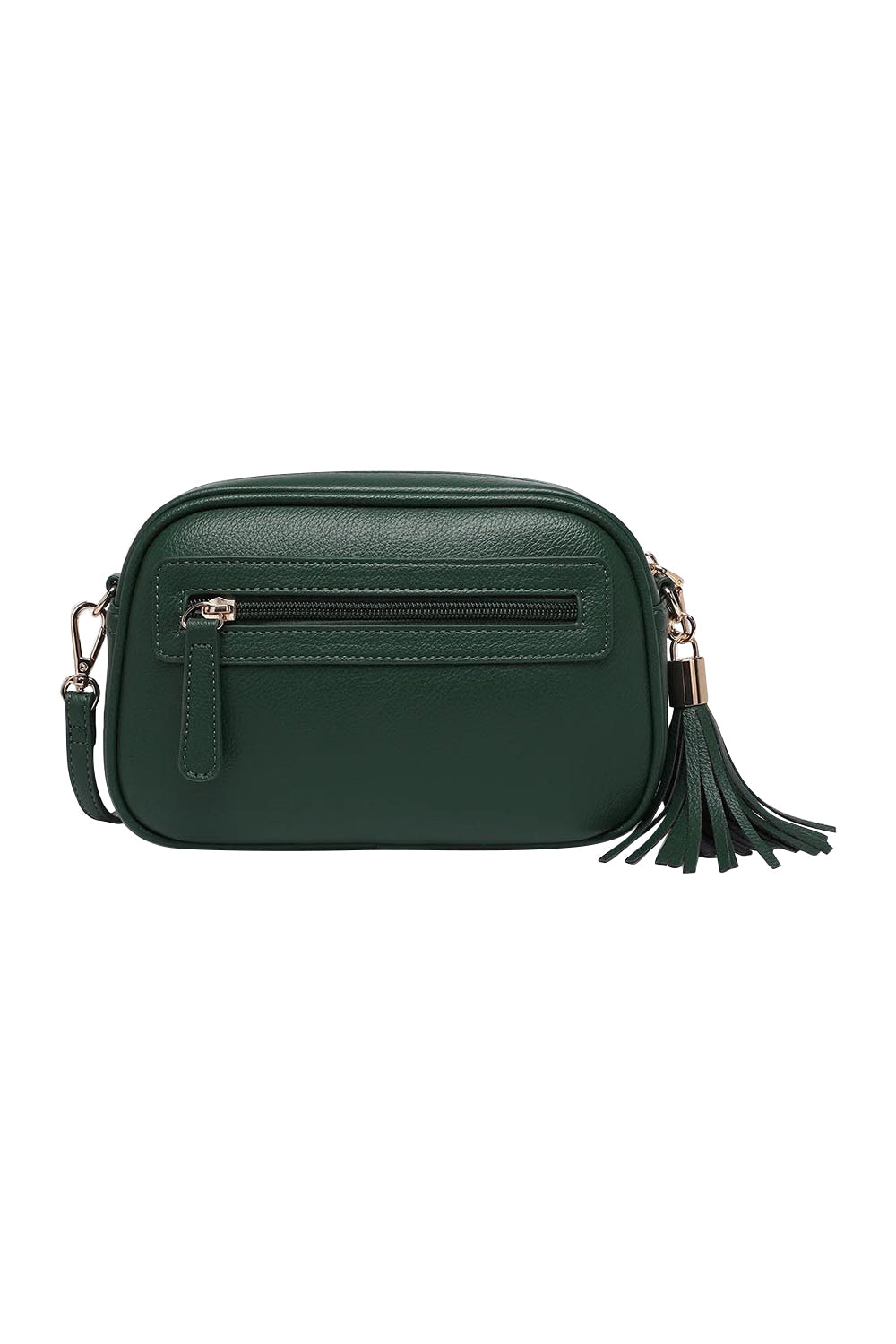 Product shot of the Jacinta Gia Crossbody Bag in colour Forestgrn (Green), from the back