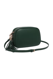 Product shot of the Jacinta Gia Crossbody Bag in colour Forestgrn (Green), detail