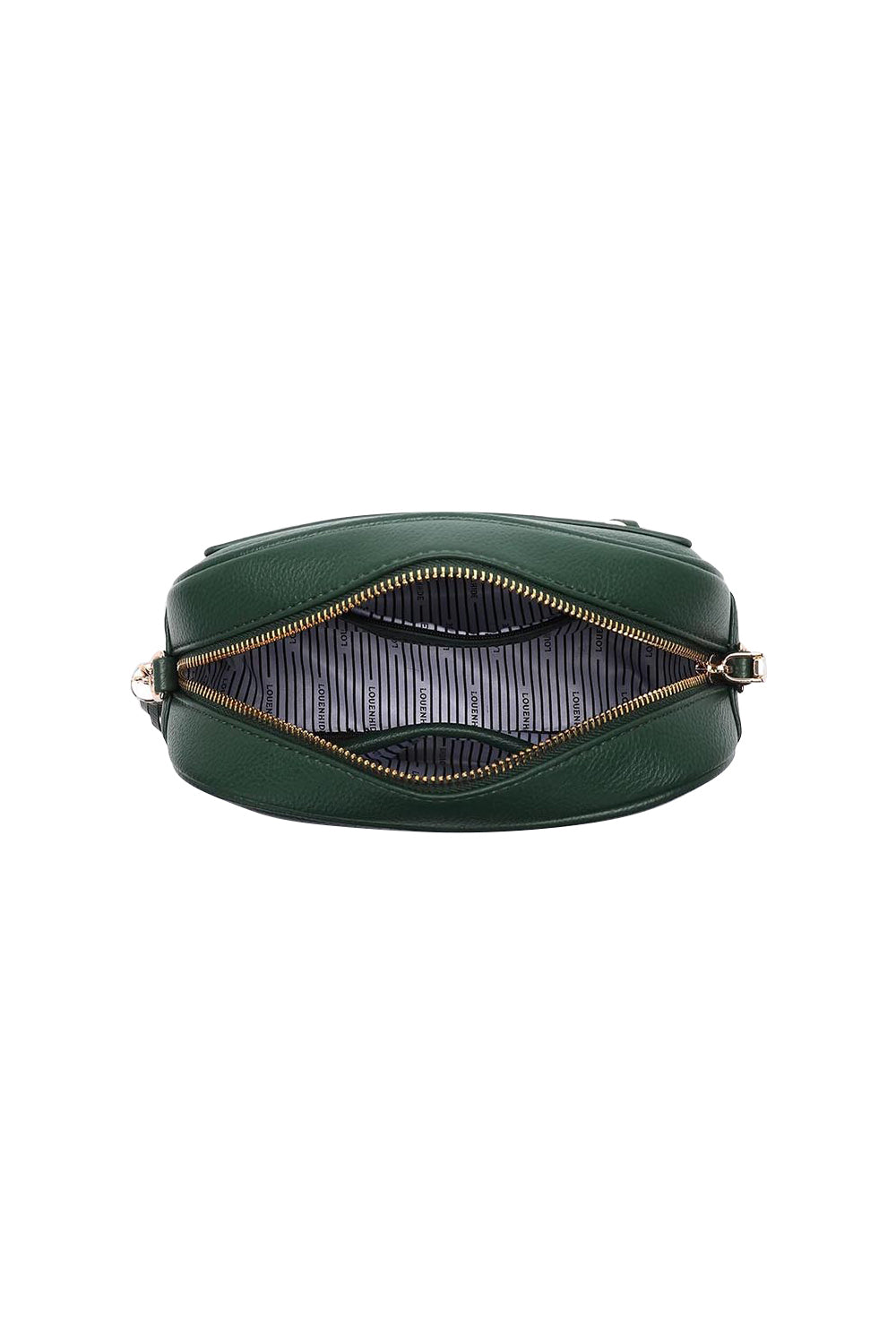 Product shot of the Jacinta Gia Crossbody Bag in colour Forestgrn (Green), detail