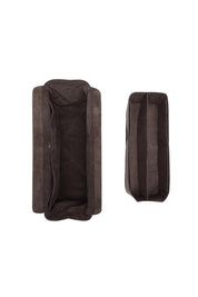 Product shot of the Margot Hot Tool Case in colour Chocolate, detail