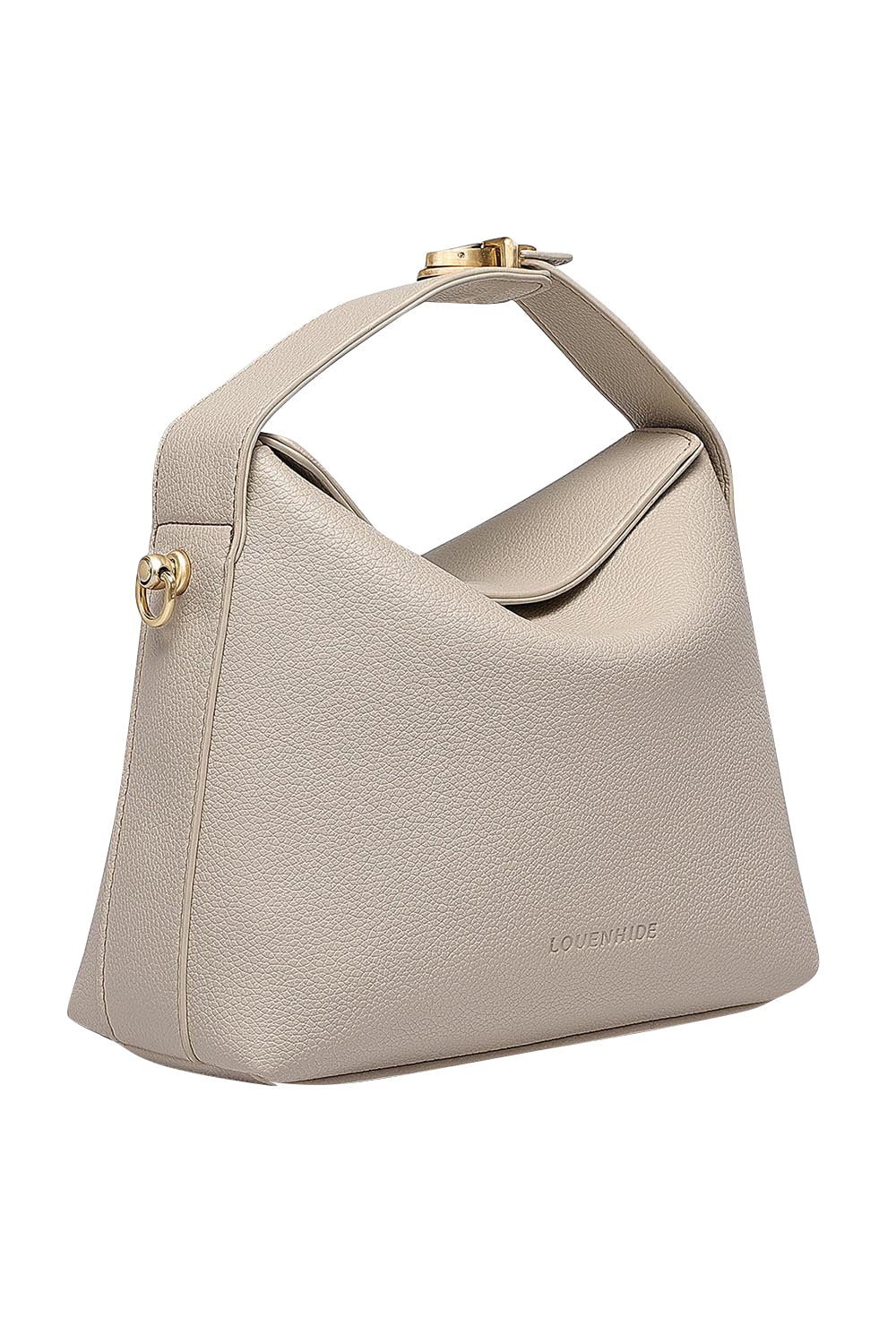 Product shot of the Andie Handbag in colour Vanilla (White), detail