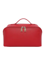 Product shot of the Orion Cosmetic Case in colour Red (Red), from the front