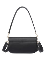 Product shot of the Winona Shoulder Bag in colour Black (Black), from the back