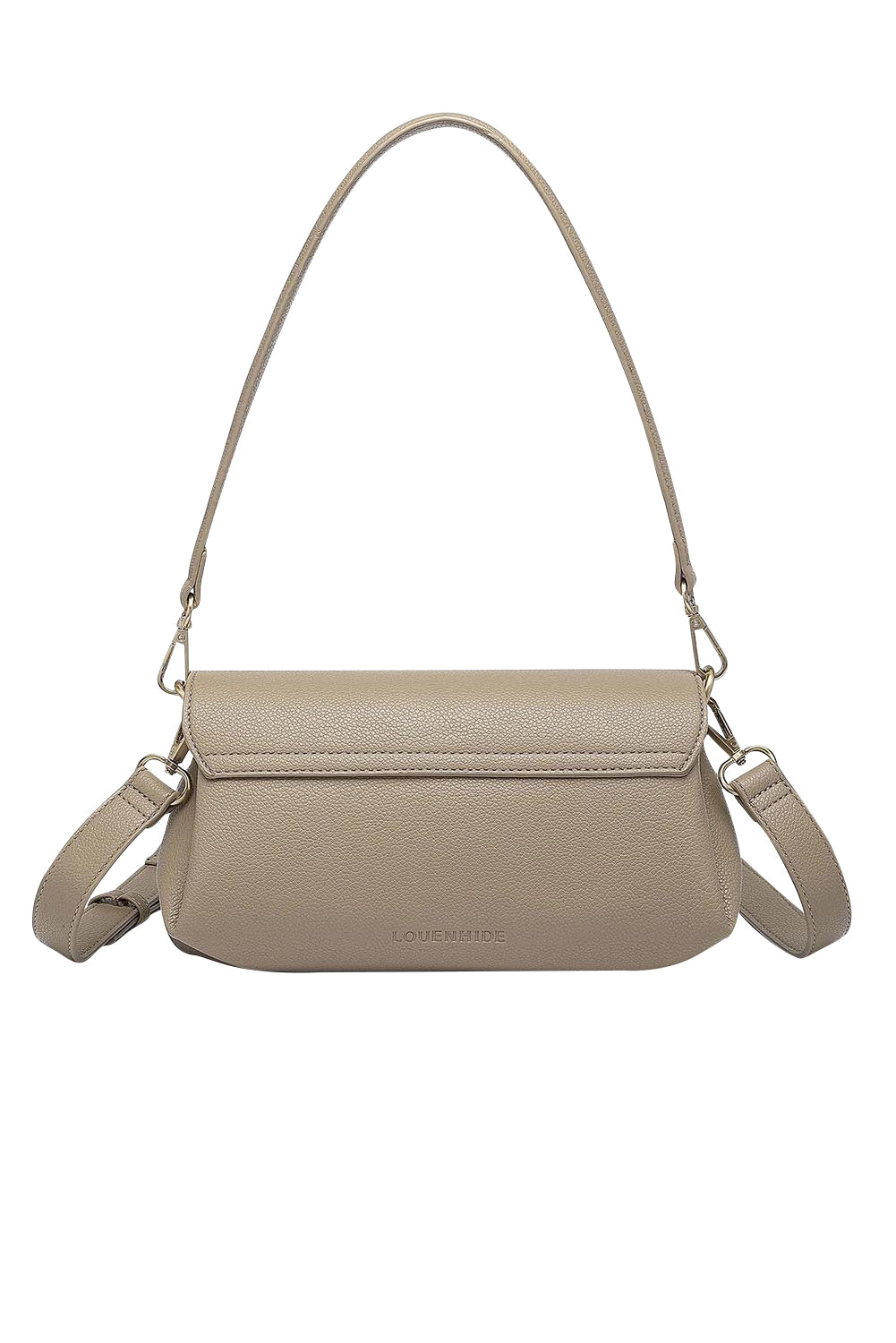 Product shot of the Winona Shoulder Bag in colour Stone, from the back