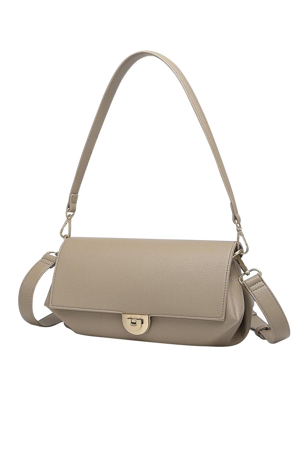 Product shot of the Winona Shoulder Bag in colour Stone, detail