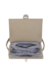 Product shot of the Winona Shoulder Bag in colour Stone, detail