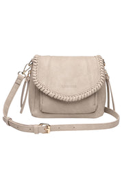 Product shot of the Shania Crossbody Bag in colour Stone, from the front