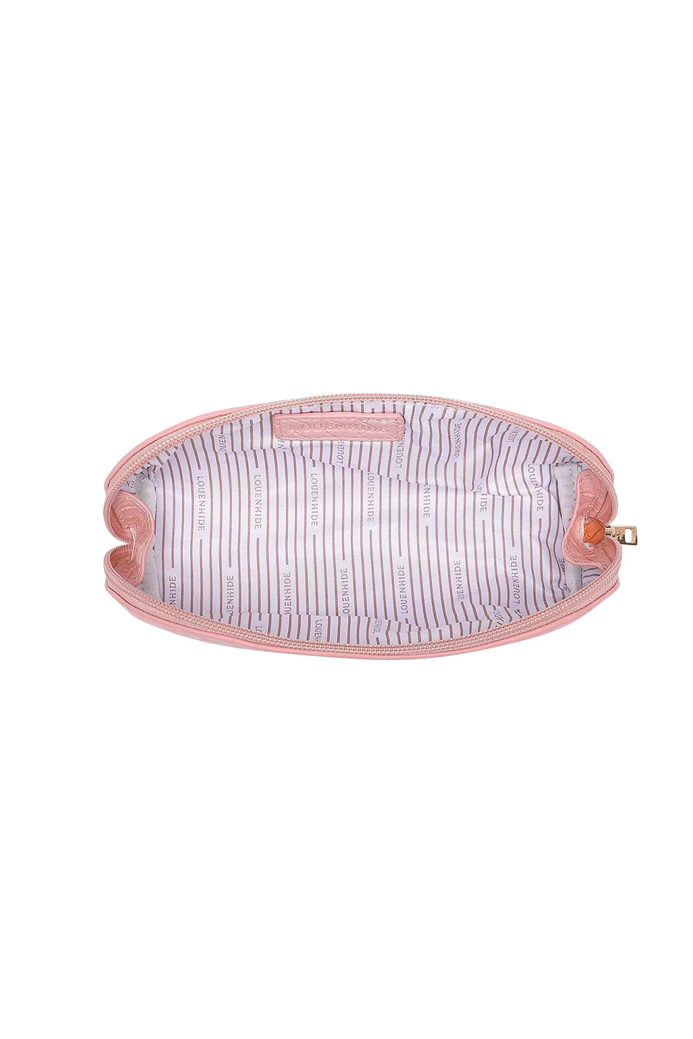 Product shot of the Jayne Makeup Bag in colour Duskypink (Pink), detail