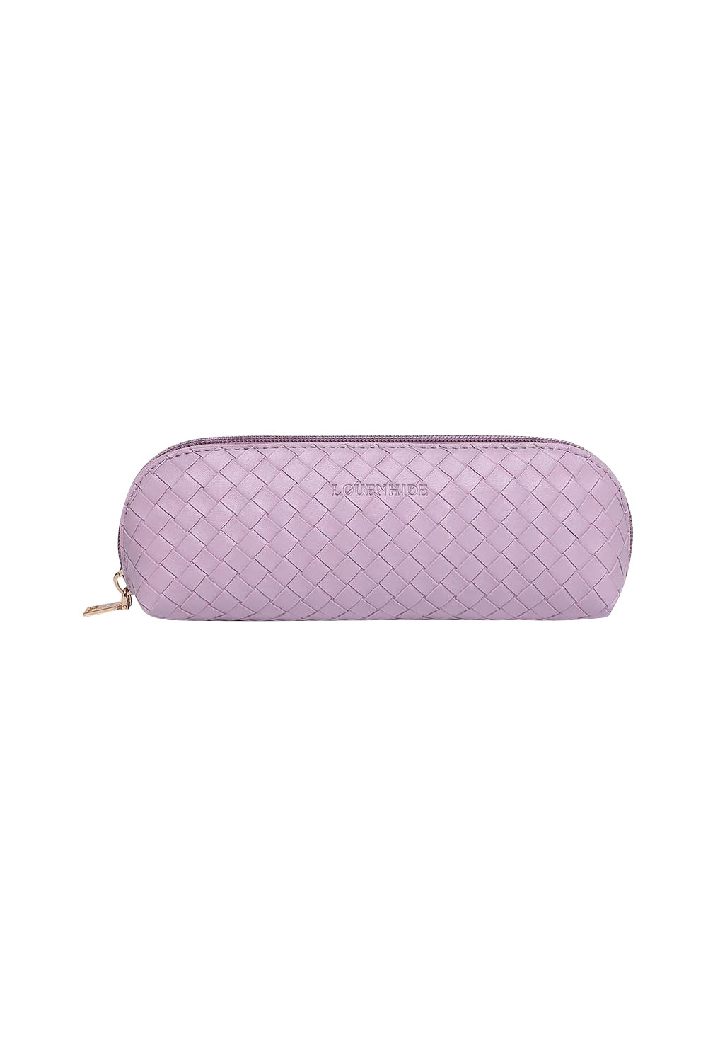 Product shot of the Jayne Makeup Bag in colour Lilac (Purple), from the front