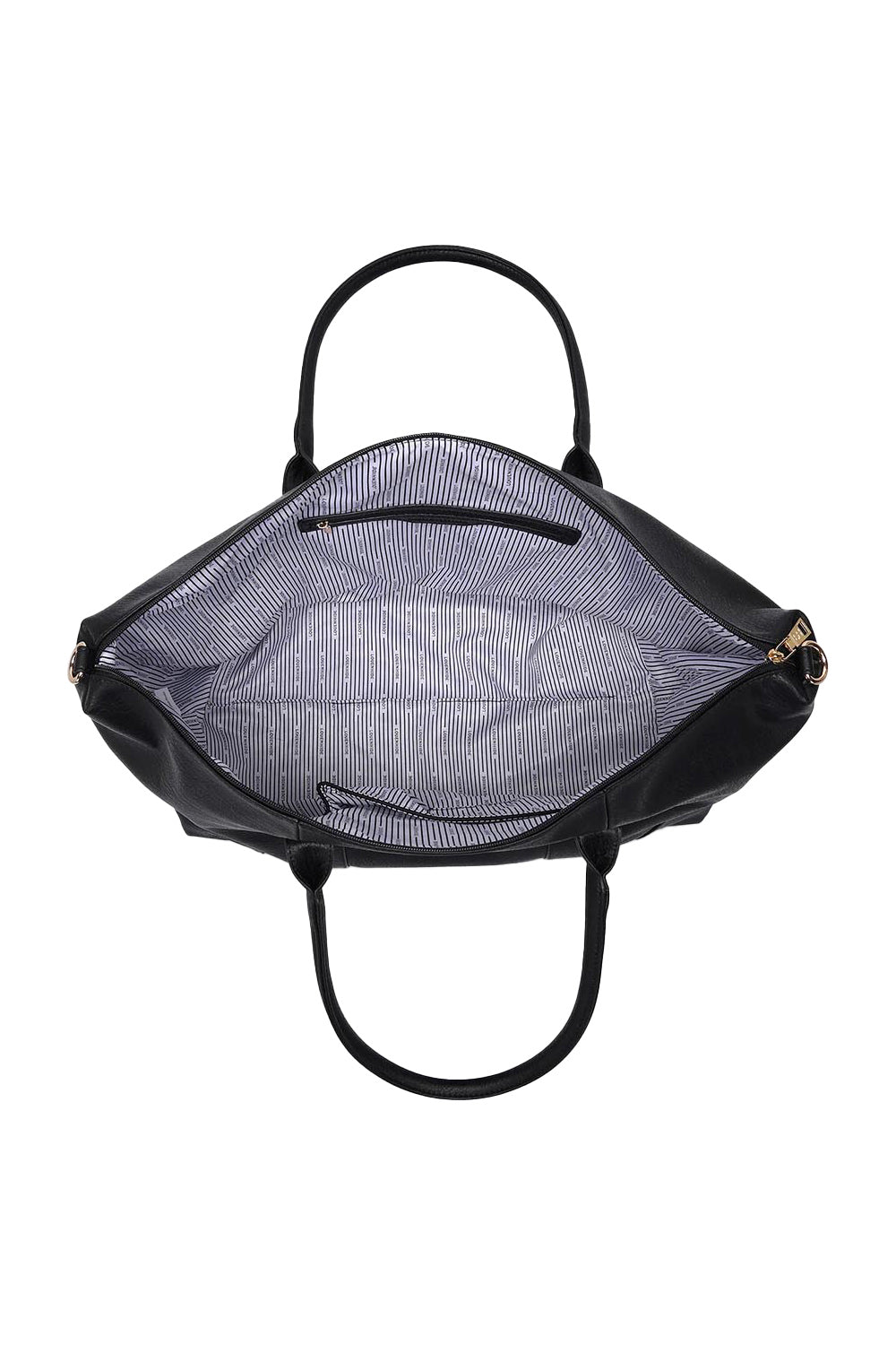 Product shot of the Alexis Travel Bag in colour Blackstrip (Black), detail