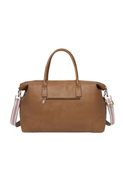 Product shot of the Alexis Travel Bag in colour Camelpink, from the back