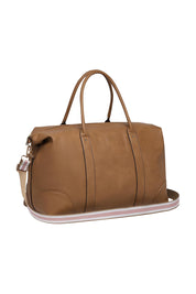 Product shot of the Alexis Travel Bag in colour Camelpink, detail