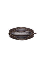 Product shot of the Bianca Crossbody Bag in colour Chocolate, detail