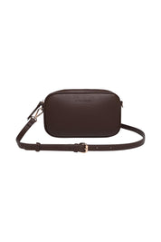 Product shot of the Bianca Crossbody Bag in colour Chocolate, detail