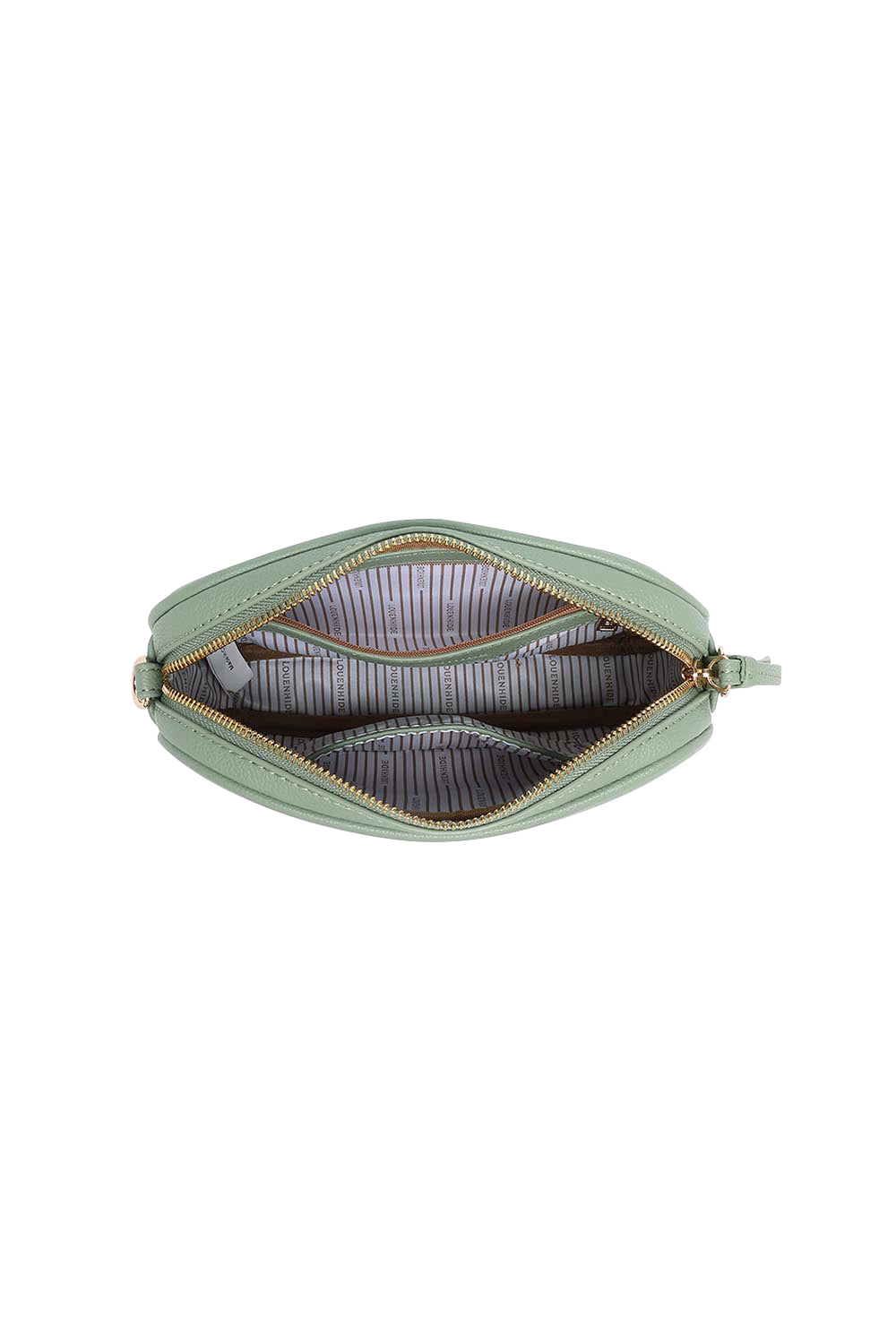 Product shot of the Bianca Crossbody Bag in colour Sage (Green), detail