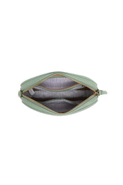Product shot of the Bianca Crossbody Bag in colour Sage (Green), detail