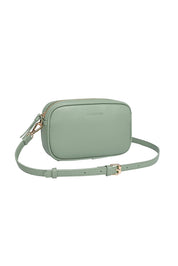 Product shot of the Bianca Crossbody Bag in colour Sage (Green), detail