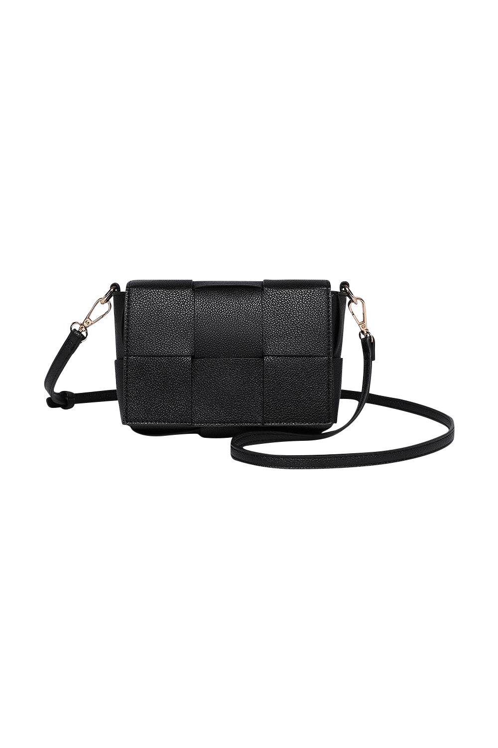 Product shot of the Josephine Day Night Crossbody Bag in colour Black (Black), from the front
