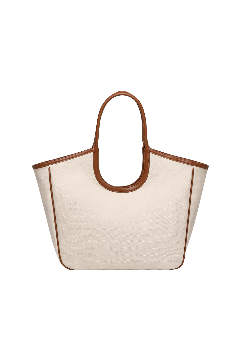 Product shot of the Alexandra Tote Bag in colour Natcanvas, from the back