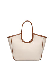 Product shot of the Alexandra Tote Bag in colour Natcanvas, from the back