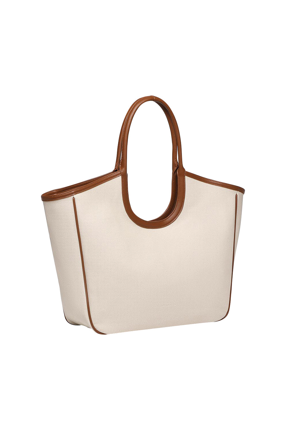 Product shot of the Alexandra Tote Bag in colour Natcanvas, detail