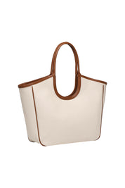 Product shot of the Alexandra Tote Bag in colour Natcanvas, detail
