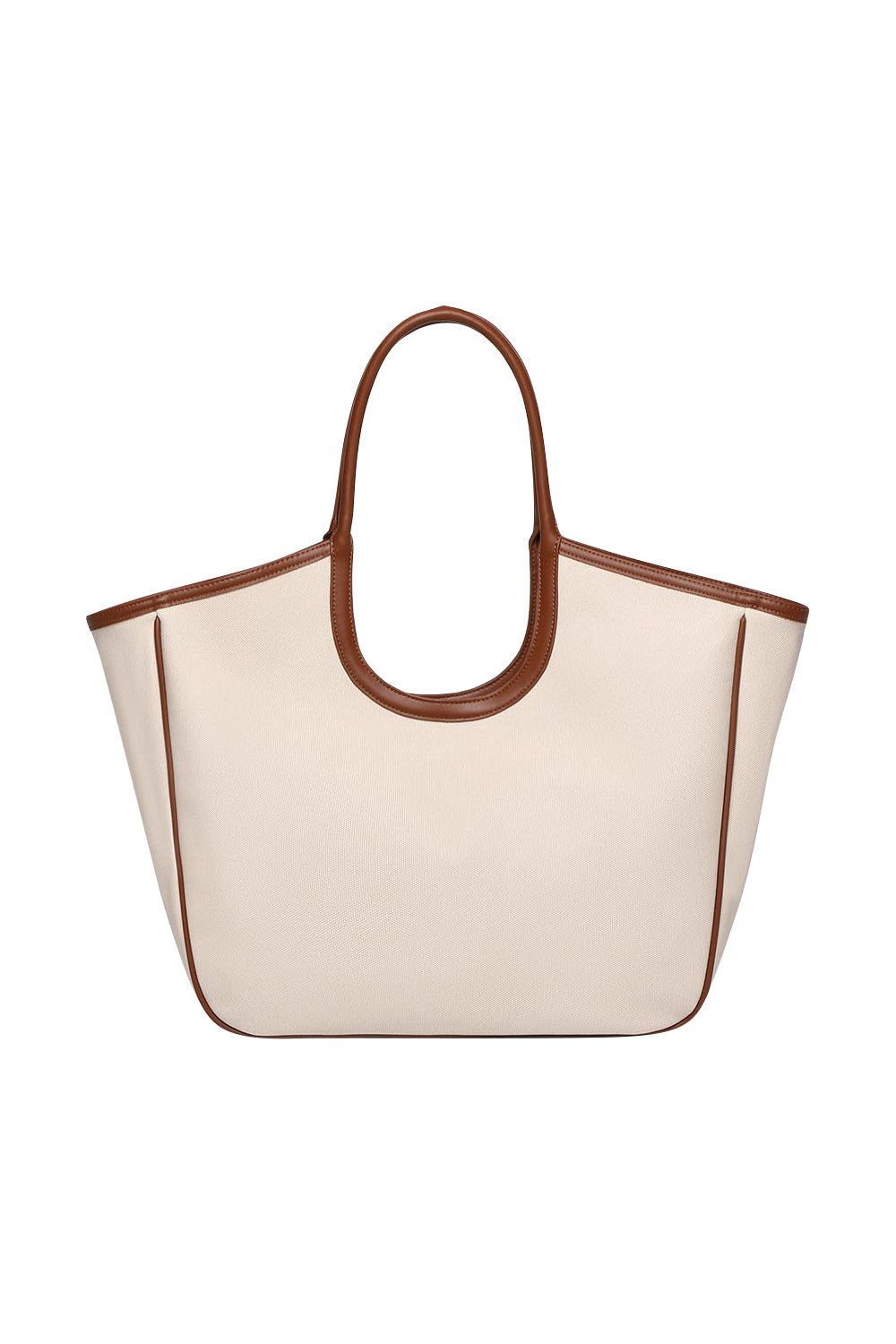 Product shot of the Alexandra Tote Bag in colour Natcanvas, from the front