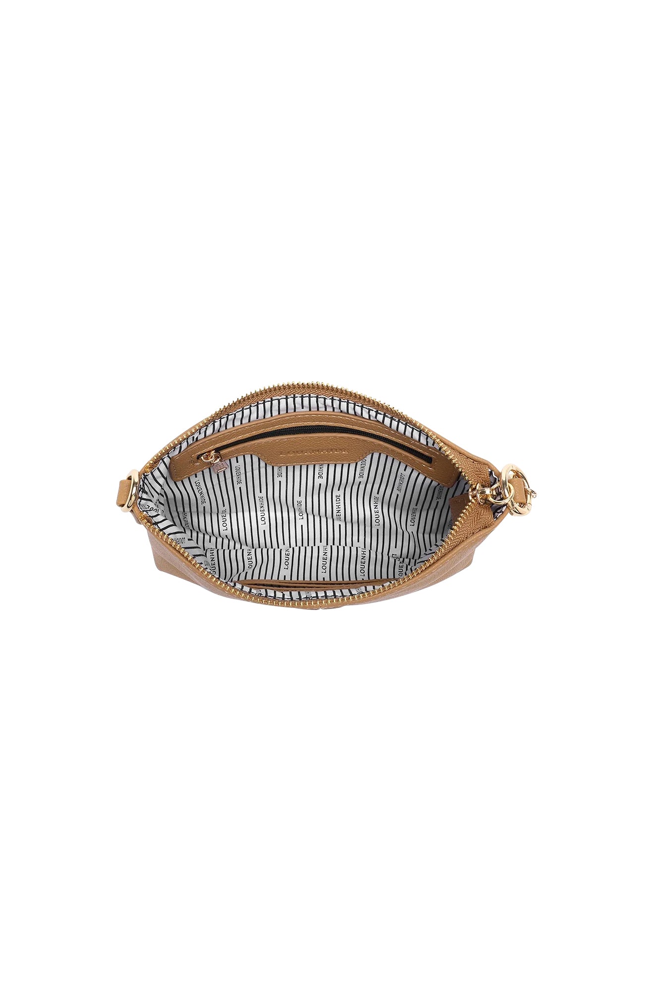 Product shot of the Baby Sophie Crossbody Bag in colour Camel, detail