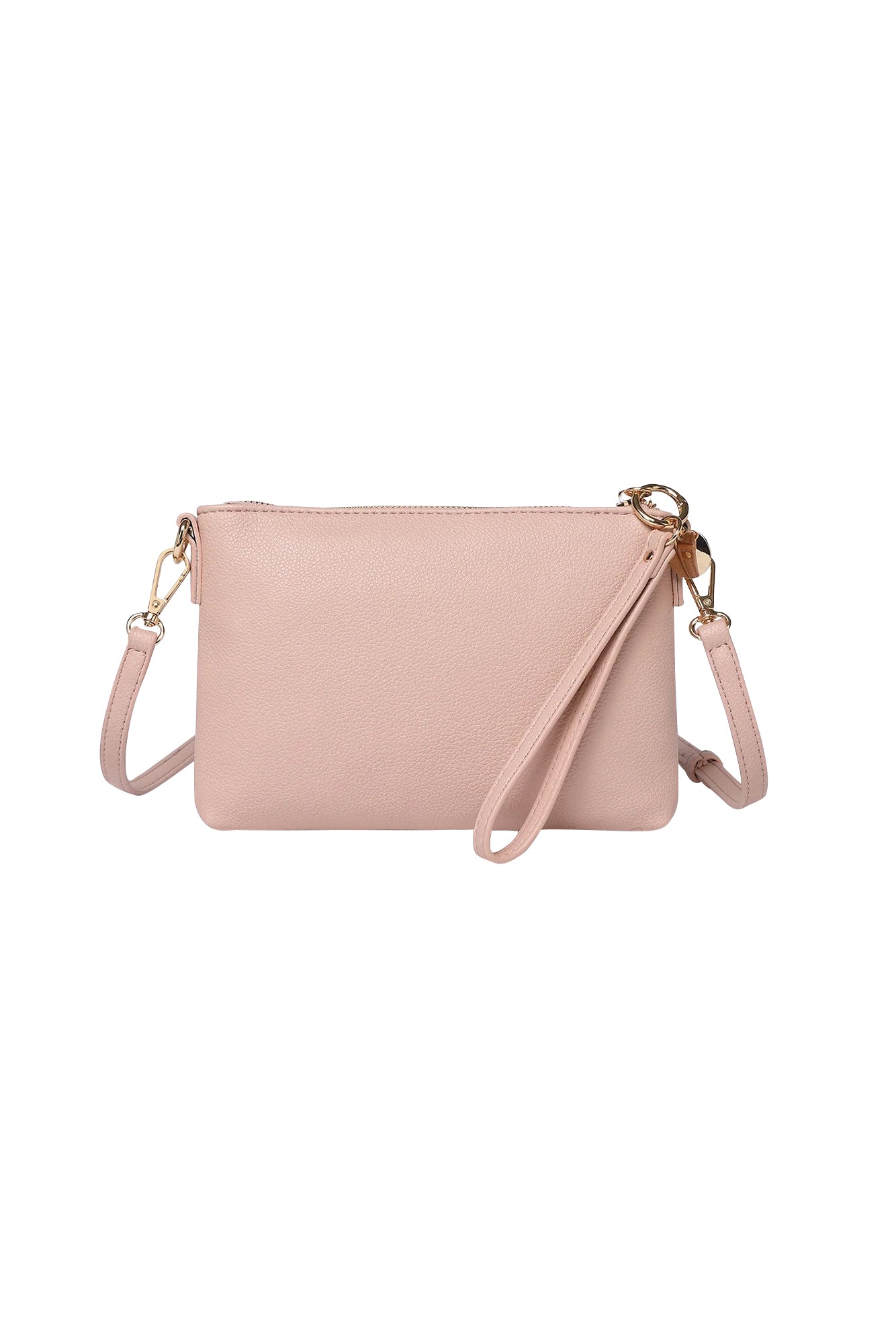 Product shot of the Baby Sophie Crossbody Bag in colour Dustypink (Pink), from the back