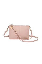 Product shot of the Baby Sophie Crossbody Bag in colour Dustypink (Pink), from the front