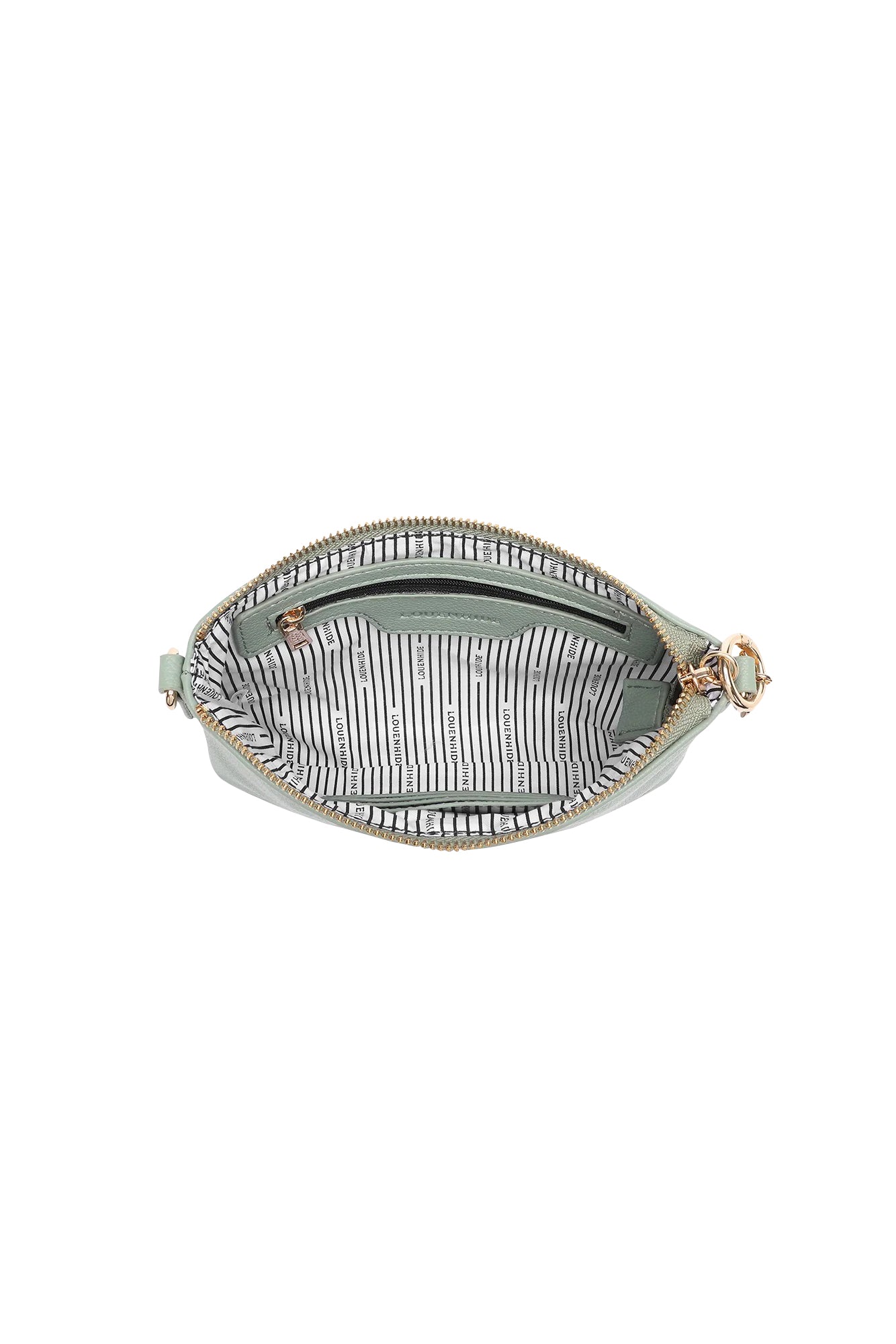Product shot of the Baby Sophie Crossbody Bag in colour Sagegreen (Green), detail